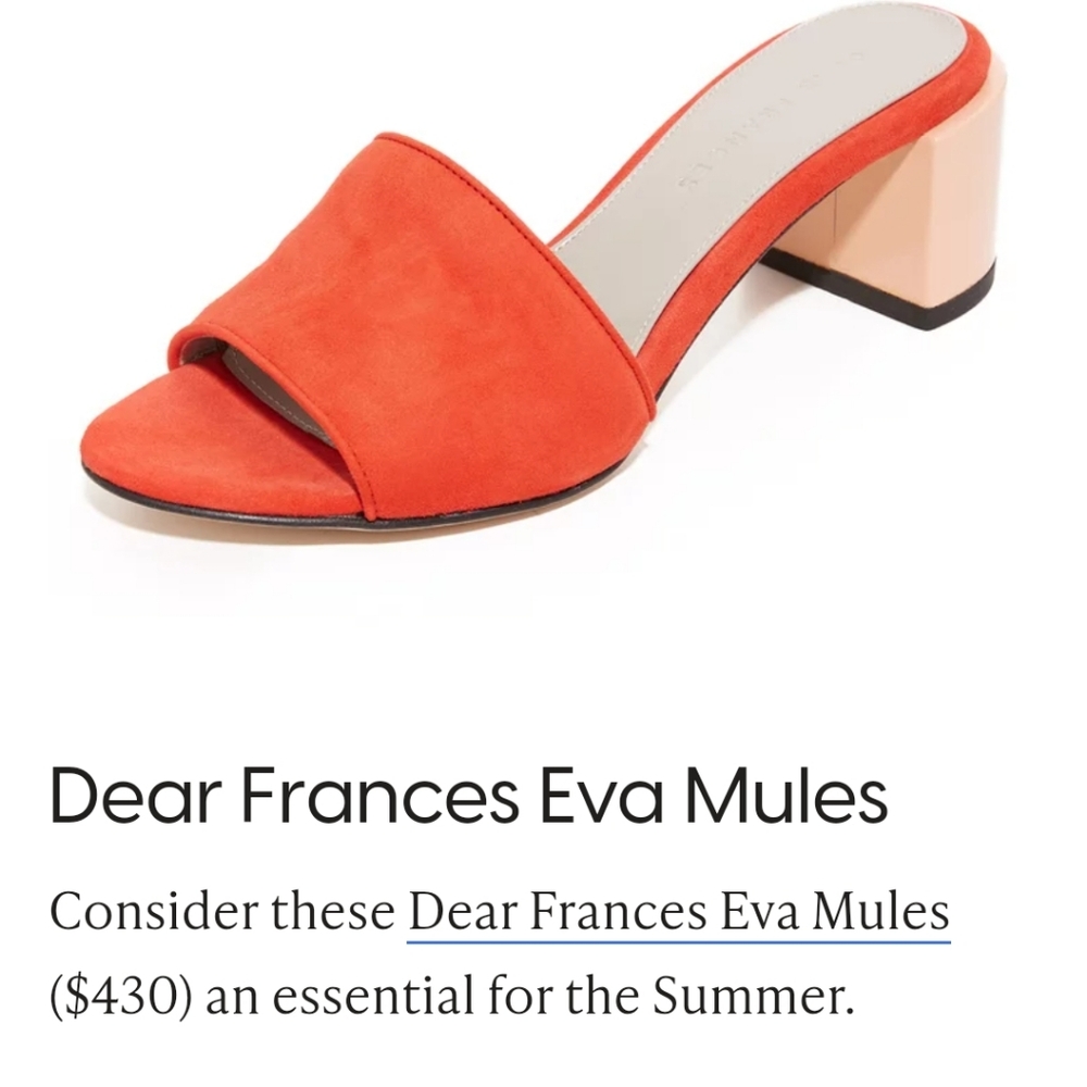 Dear Frances Eva Suede Red Mules - Picture 9 of 9